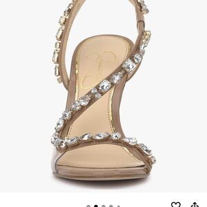Jessica Simpson Gold Crystal Heels
